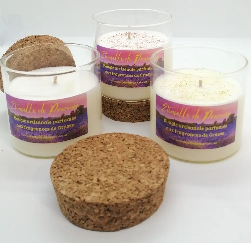 bougie 100 grammes, contenant  ouvert en verre..webp