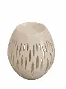 Brûle Parfum Céramy Ovali – Bougeoir en Céramique Laquée Blanc – Diffusion Cires Parfumées, Huiles Essentielles .webp
