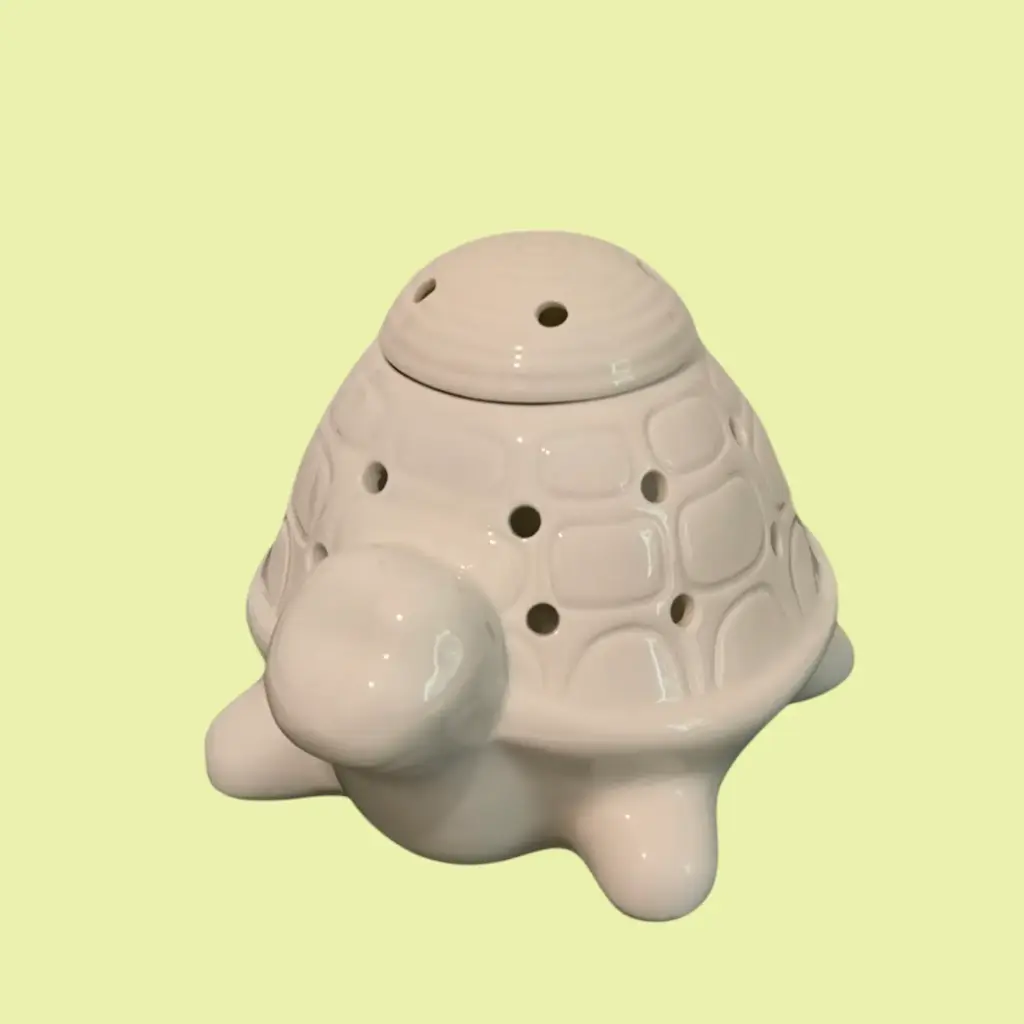 Brûle Parfum Céramy Franklin – Bougeoir Brûleur en Céramique Laquée – Diffusion Cires Parfumées, Huiles Essentielles, Senteurs      (Pour une bonne utilisation, il convient d'utiliser des gros fondants ou 2 petits)