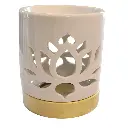 Brûle Parfum Céramy Nénuphar – Brûleur en Céramique Laquée – Diffusion Cires Parfumées, Huiles Essentielles                           (Pour une bonne utilisation, il convient d'utiliser des gros fondants ou 2 petits) 