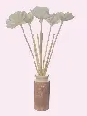 Diffuseur par Capillarité pour Parfums d'Ambiance - Diffuseur tube rose marbré en plâtre et 5 BATONNETS (fabrication artisanale) pièce unique. Pensez à lire les recommandations d'utilisation. (ATTENTION les fleurs sont en options) 