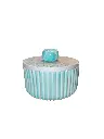 Boite vert turquoise de rangement en plâtre "boite à fondants parfumés"