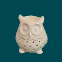 Brûleur Fondant Cire Parfumée en Céramique Hibou – fonctionne avec une Bougie Chauffe-Plat - Design Original – Bougeoir Cires Parfumées, Huiles Essentielles                                                     (Pour une bonne utilisation, il convient d'utiliser des petits fondants)