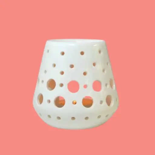 Brûleur à Huile et Fondants en Cire Parfumée - Brûle Parfum Loob en Céramique blanc ou noir                                                                (Pour ne bonne utilisation, il convient d'utiliser des petits fondant)          