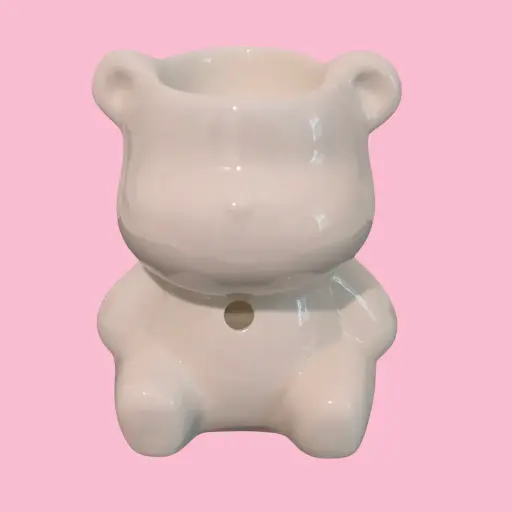 Brûle Parfum Céramy Teddy – Brûleur Céramique Animaux – Diffusion Cires Parfumées, Huiles Essentielles, Parfums et Senteurs   (Pour ne bonne utilisation, il convient d'utiliser des gros fondants ou deux petits)